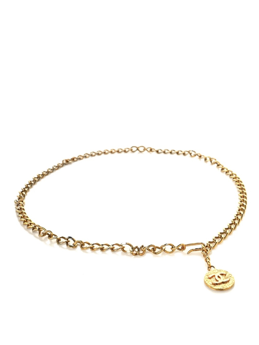 Chanel Metal Chain CC Medallion Belt Gold